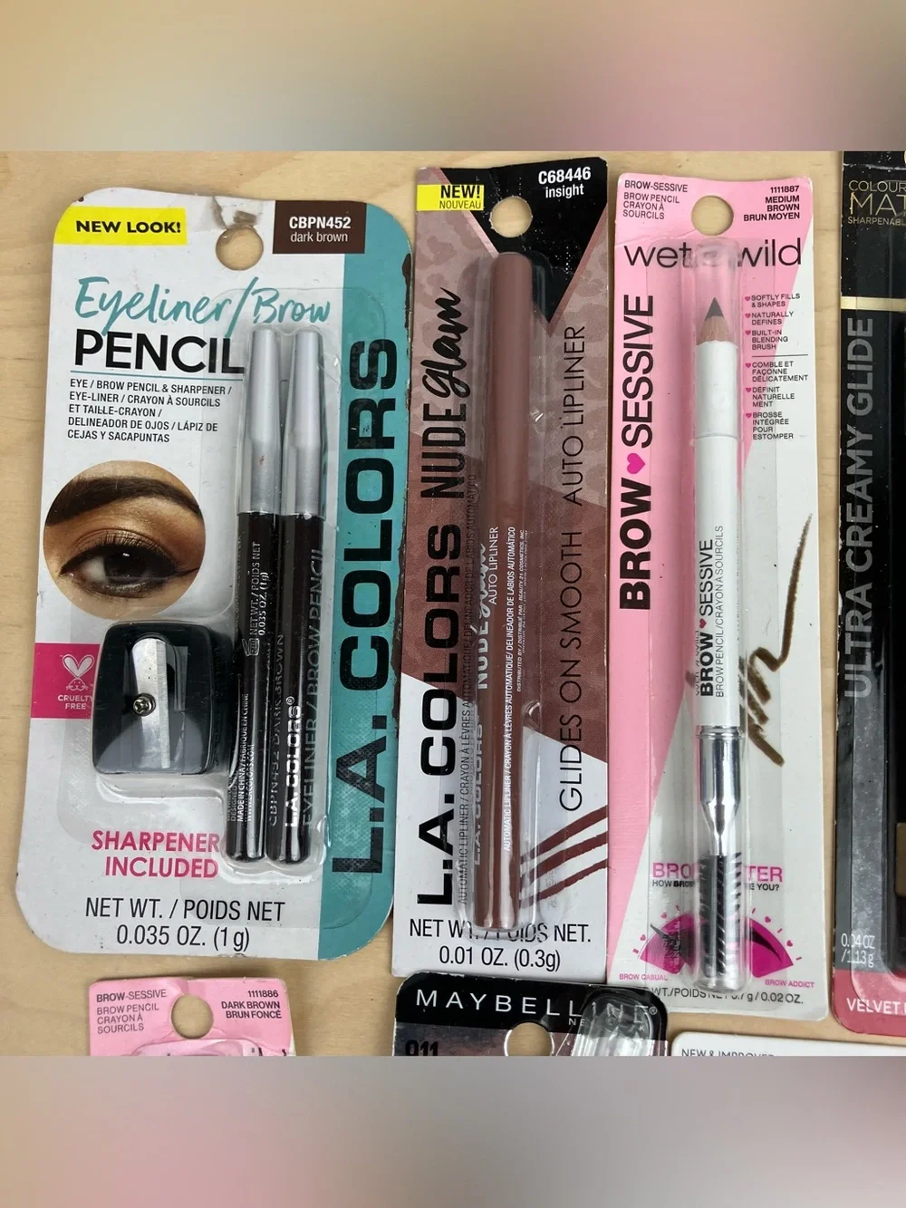 Lot Of 10 Eyeliner Brow Makeup Pencils: Covergirl, L’Oréal, Lottie, LA Colors